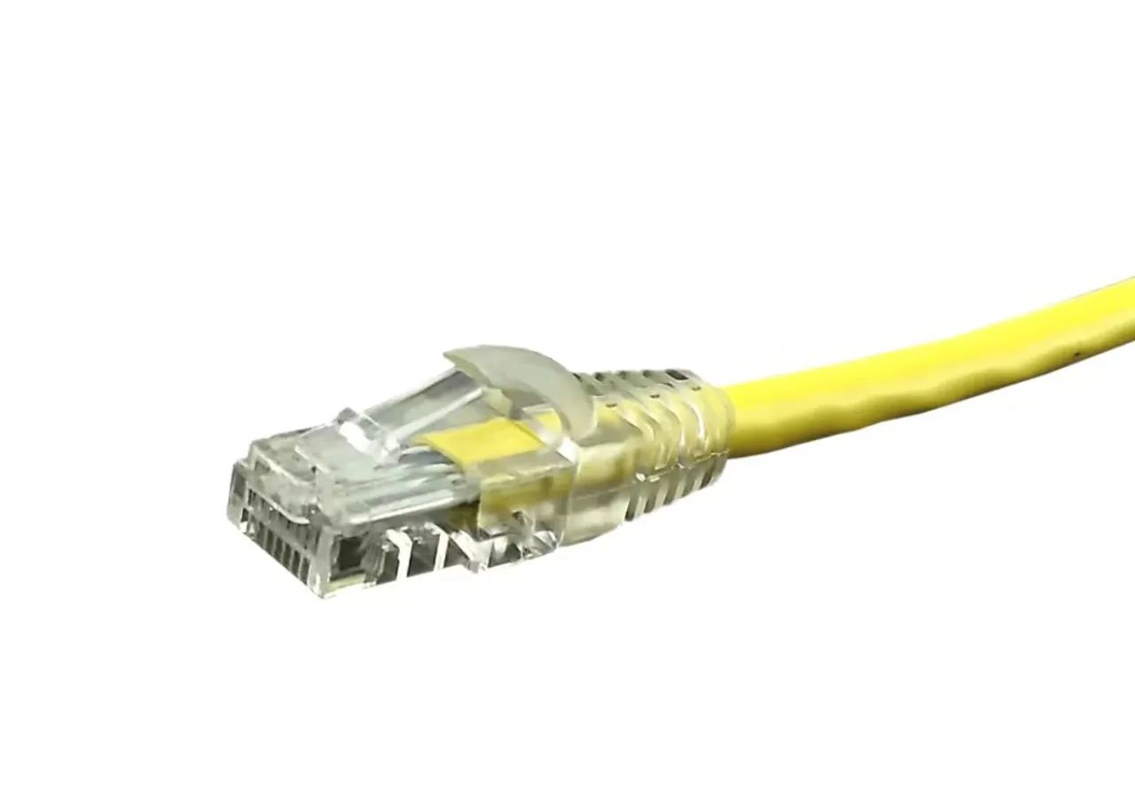 Cabo de Rede internet CAT6 1000 Mbps 20 metros Rj45 montado amarelo - Foto 2