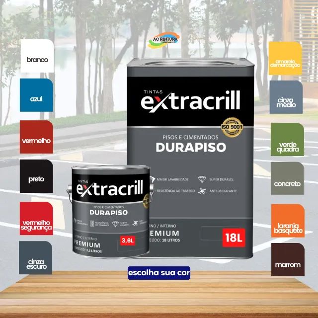Tinta Pinta Piso Extracrill Piso Dura + Galão / Lata 