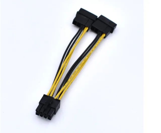 Cabo Adaptador 2x Molex Para 1x Cpu (processador) 8 Pinos