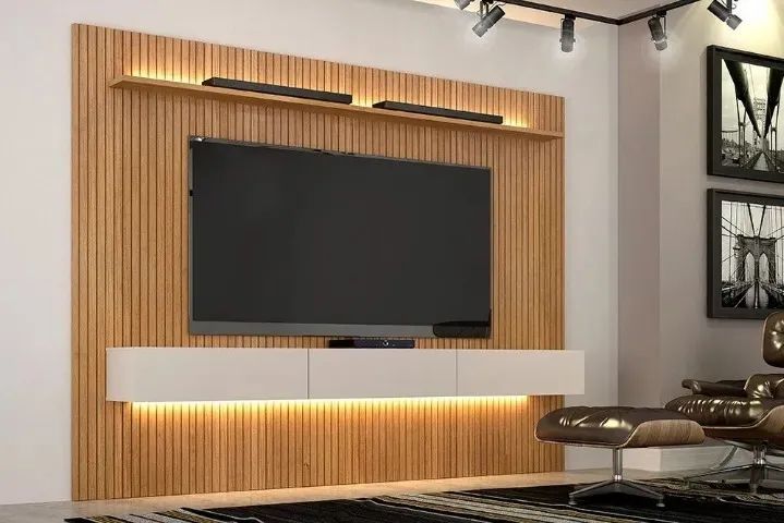 Home Frisado Suspenso C/LED P/TV Até 75 Polegadas. São Produtos Novos Direto da Fábrica.