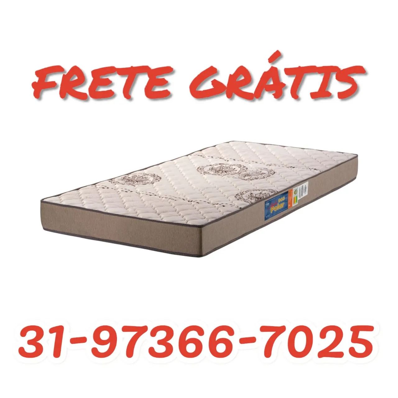 COLCHÃO SOLTEIRO D33 DIRETO DA FÁBRICA COM ENTREGA GRÁTIS.