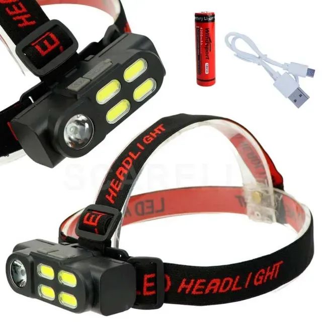 Lanterna de cabeça Recarregavel Led Regulavel 120 Lm + 4 Cob - Foto 2