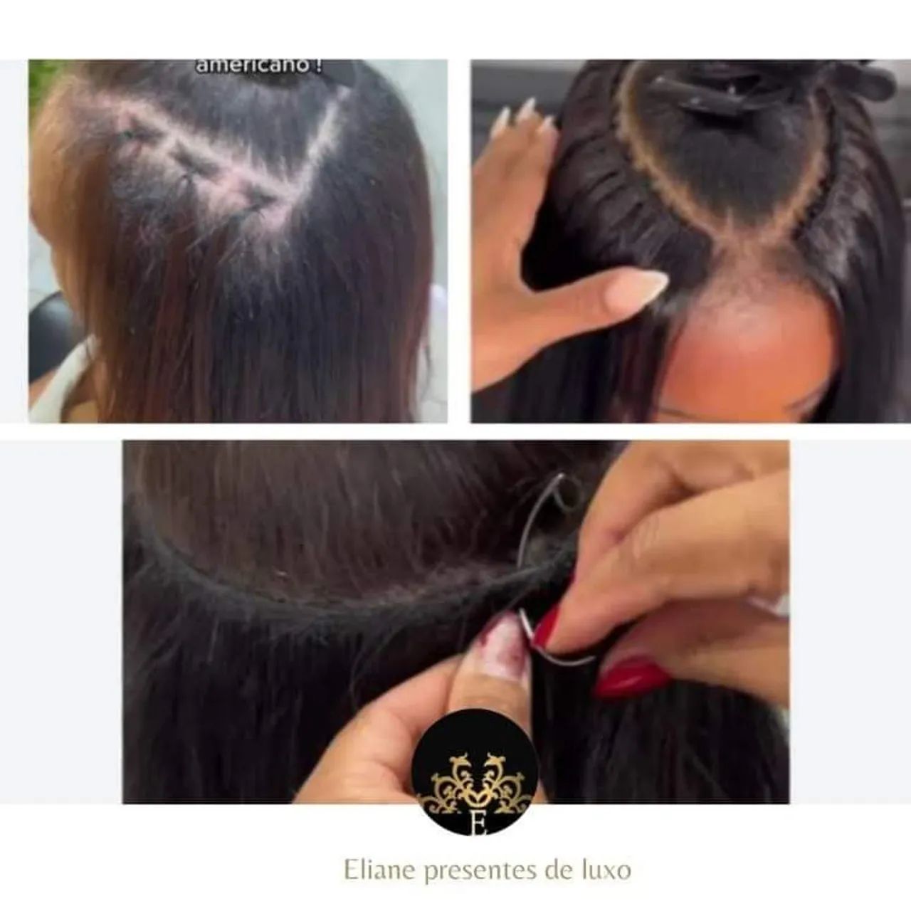 TELAS DE TOPO MAIS NUCA E FRONTAL EM CABELO INDIANOS PROCESSADOS - Foto 3