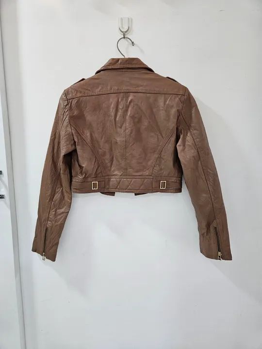 Jaqueta couro legítimo kalline tam p perfeita impecável  - Foto 2