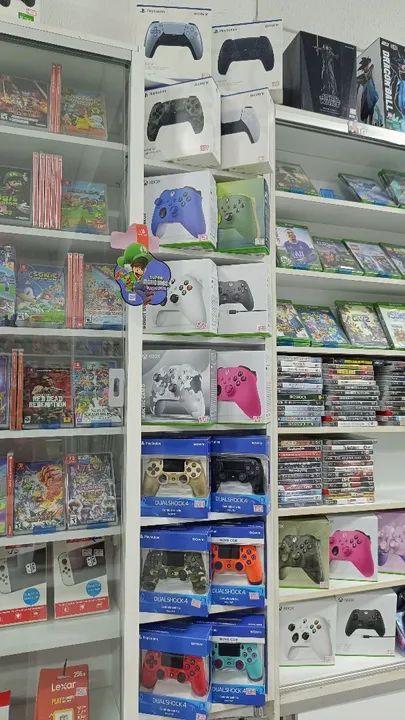 Controles novos disponíveis, loja física 