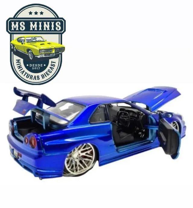 ミニカー NISSAN SKYLINE R31-R34 12MODELS Miniatura Nissan Skyline GTR R34 Velozes e Furiosos 1/32 | Shopee