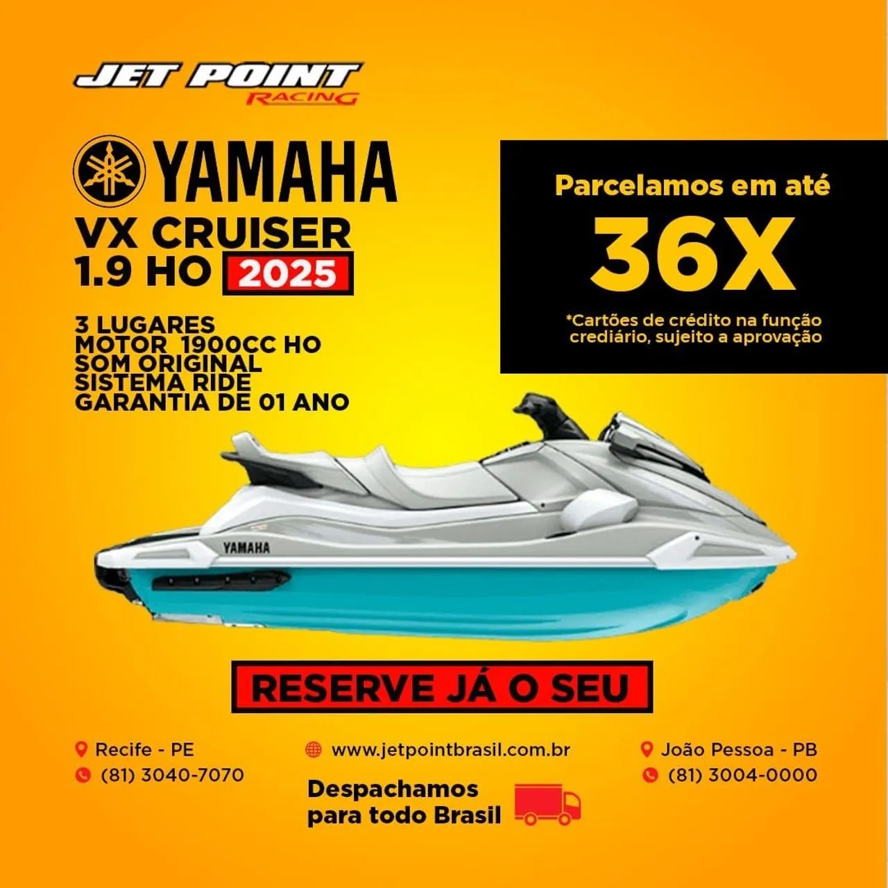 JET SKI YAMAHA 2025/2026 É NA JET POINT®, Recebemos seu JET, Parcelamos 36x - Foto 3