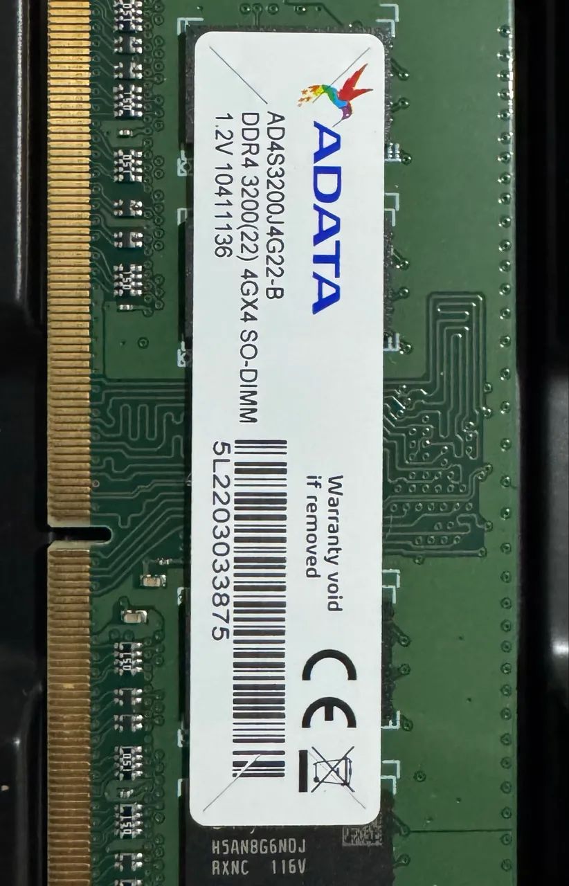 2 pentes de memória ram 4 GB cada ADATA AD4S3200J4G22-B - Foto 2