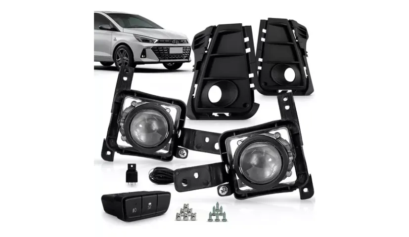 Farol de Neblina Milha Completo para Hb20 2023 - 24 Hatch e Sedan