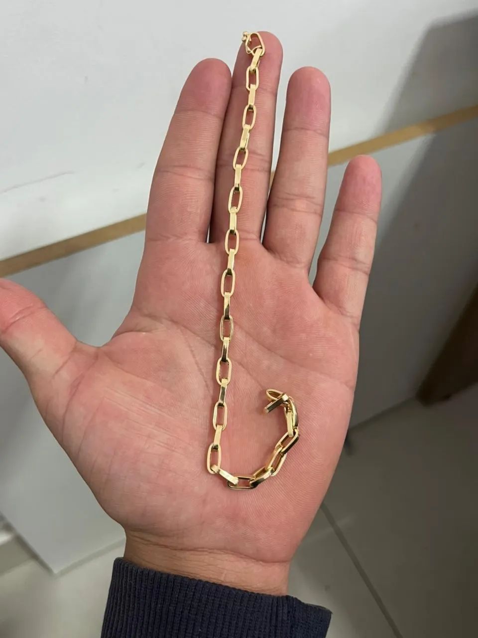 Pulseira Tijolinho 4,5mm Ouro 18k - Foto 4