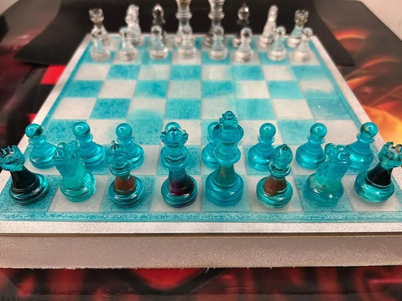 Jogo de xadrez + tabuleiro personalizado  - Foto 4