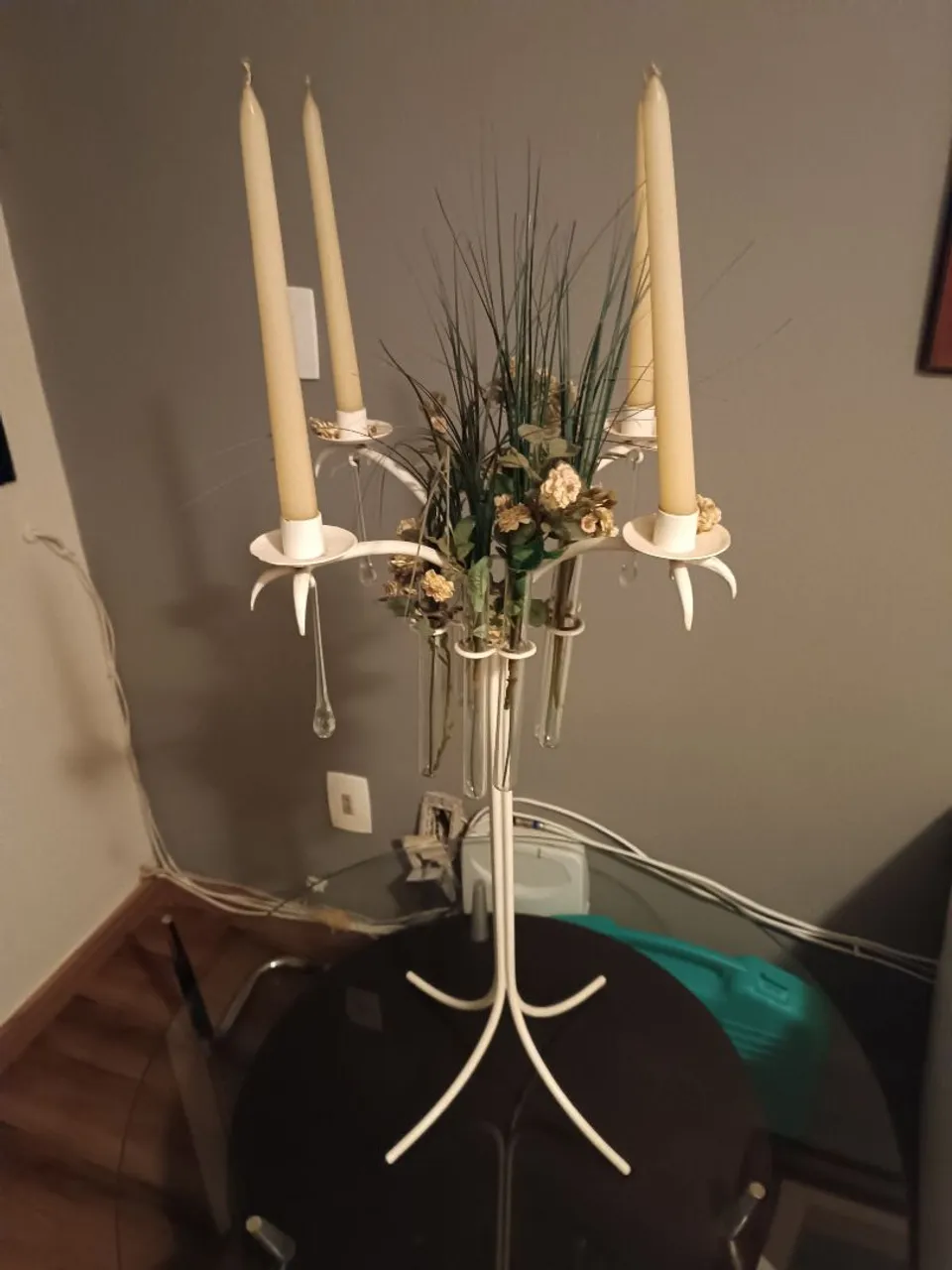 Iluminaria de vela Decorativo com detalhes Florais