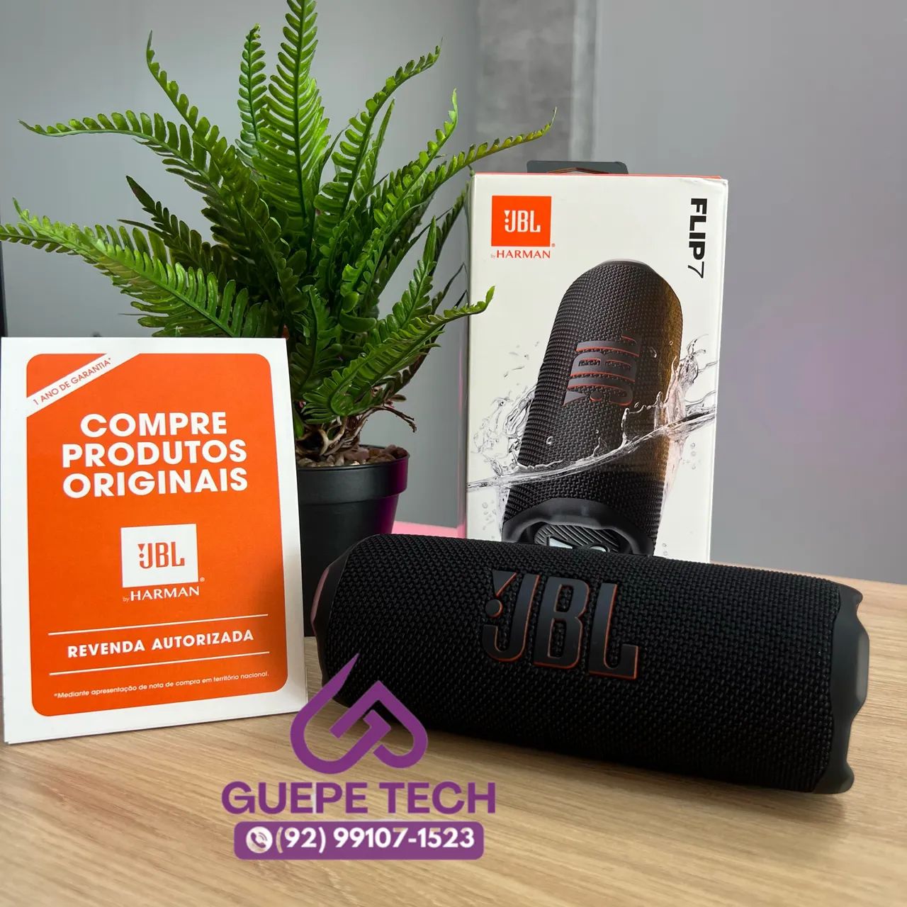 FLIP 7 CAIXA DE SOM JBL - LACRADA E ORIGINAL POTÊNCIA DE 25W Woofer / 10W TWEETER - Foto 3