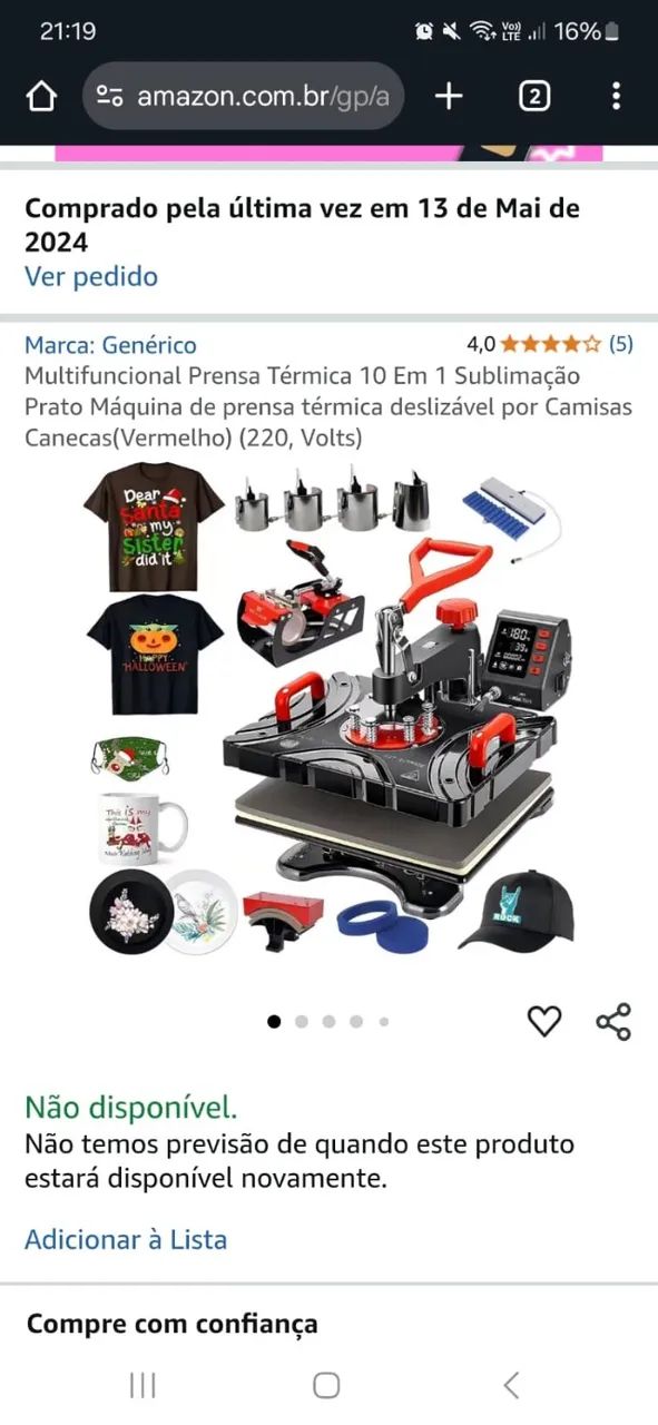 MÁQUINA SUBLIMAÇÃO E IMPRESSORA