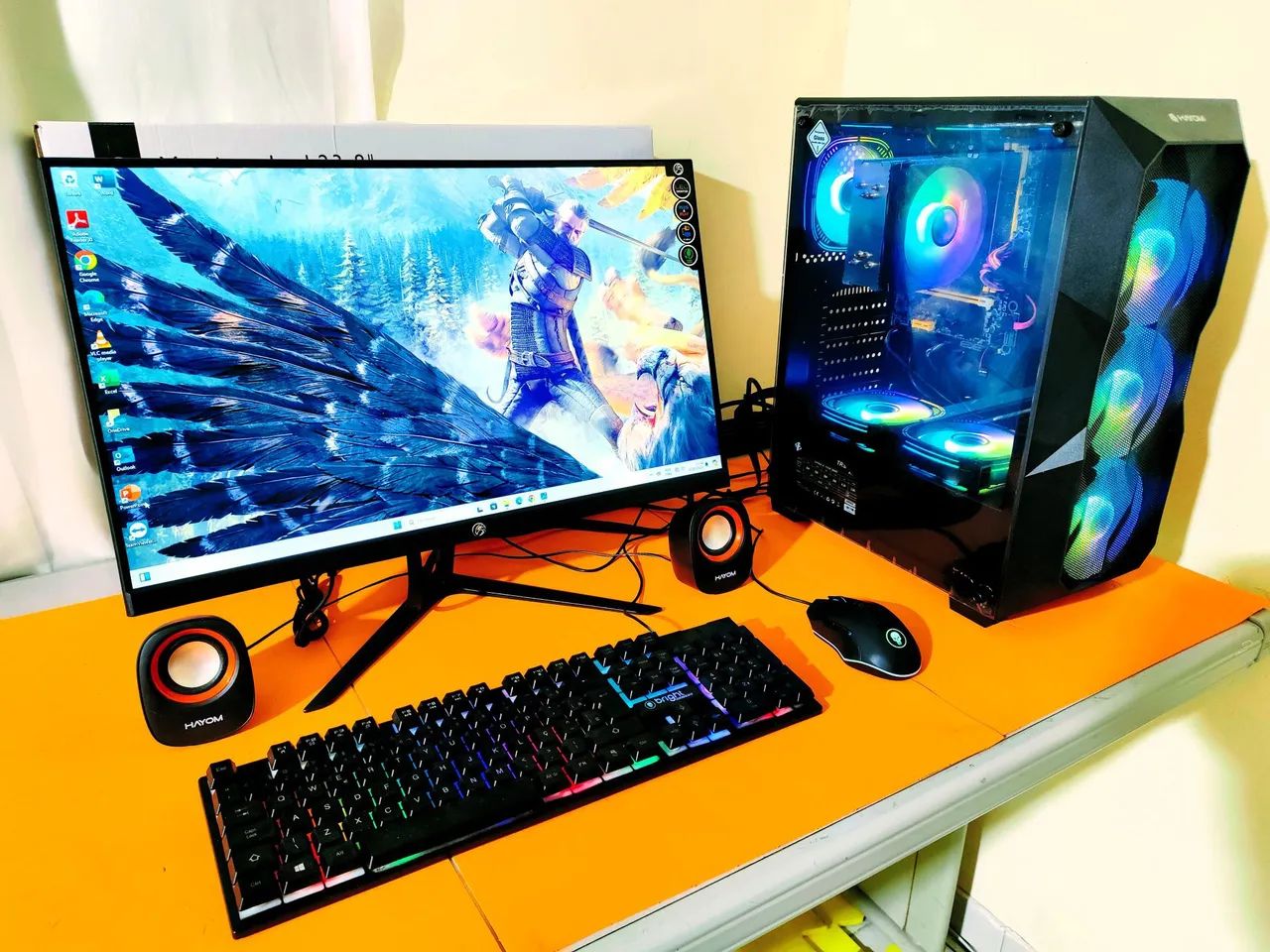 PC Gamer Core i3-7100 Placa Video GT 740 2gb Ssd 500gb Hd 1 Tb 16gb ram Tela 22