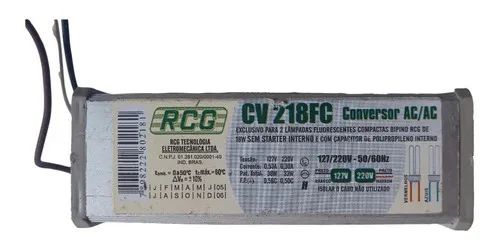 Reator Eletrônico Lâmpada Fluorescente 2x18w 127-220v Rcg