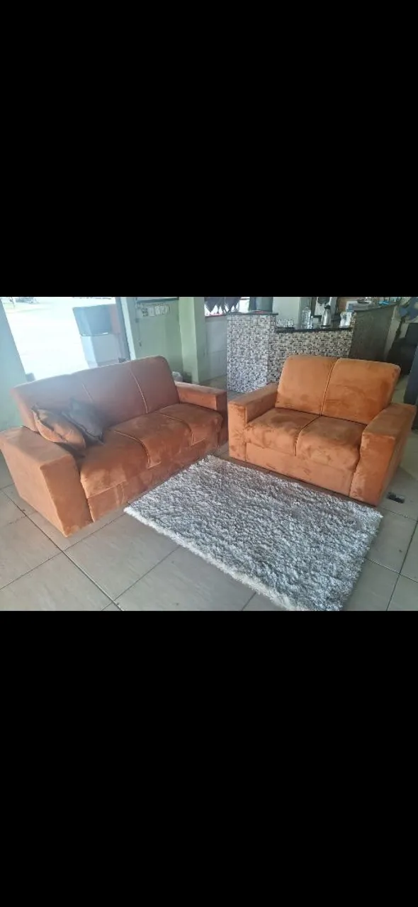 Conjunto de Sofás 3 e 2 Lugares - Novo