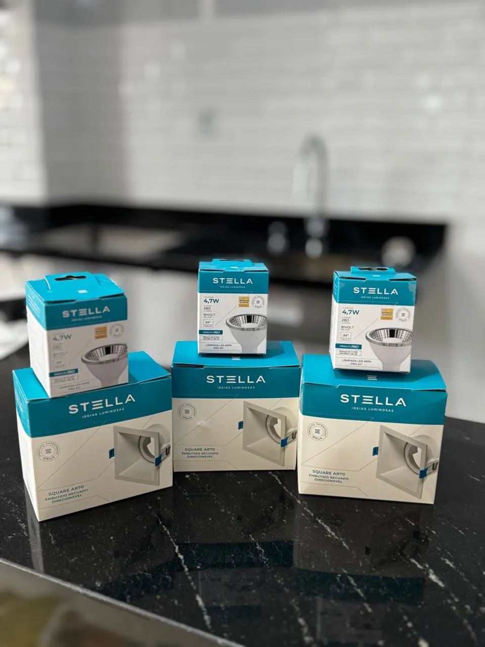 Kit de Iluminação LED para Teto - Embutido Recuado Direcionável AR70 - Stella 