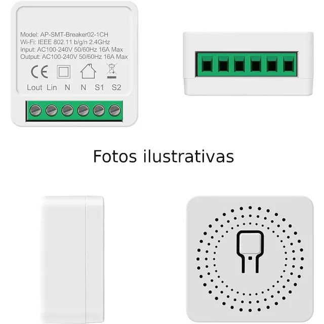 Interruptor Inteligente Wifi 16a com 1 canal para Alexa google assistant Tuya smart life - Foto 4