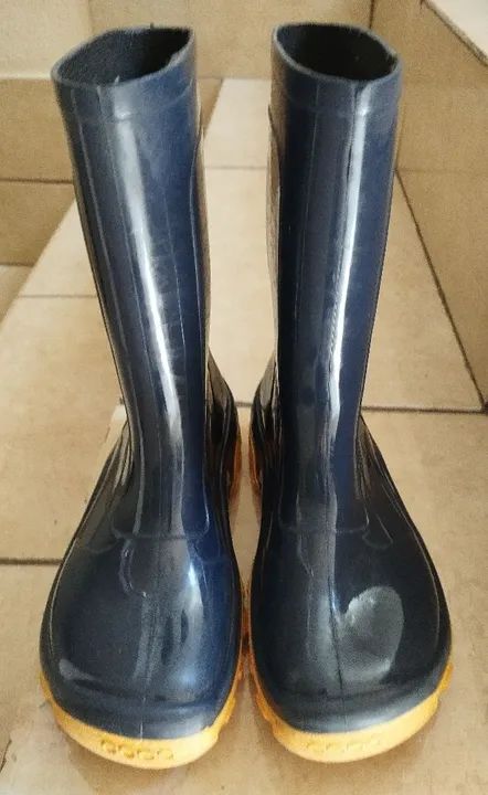 Botas de Chuva Masculinas - Azul Escuro - Foto 3