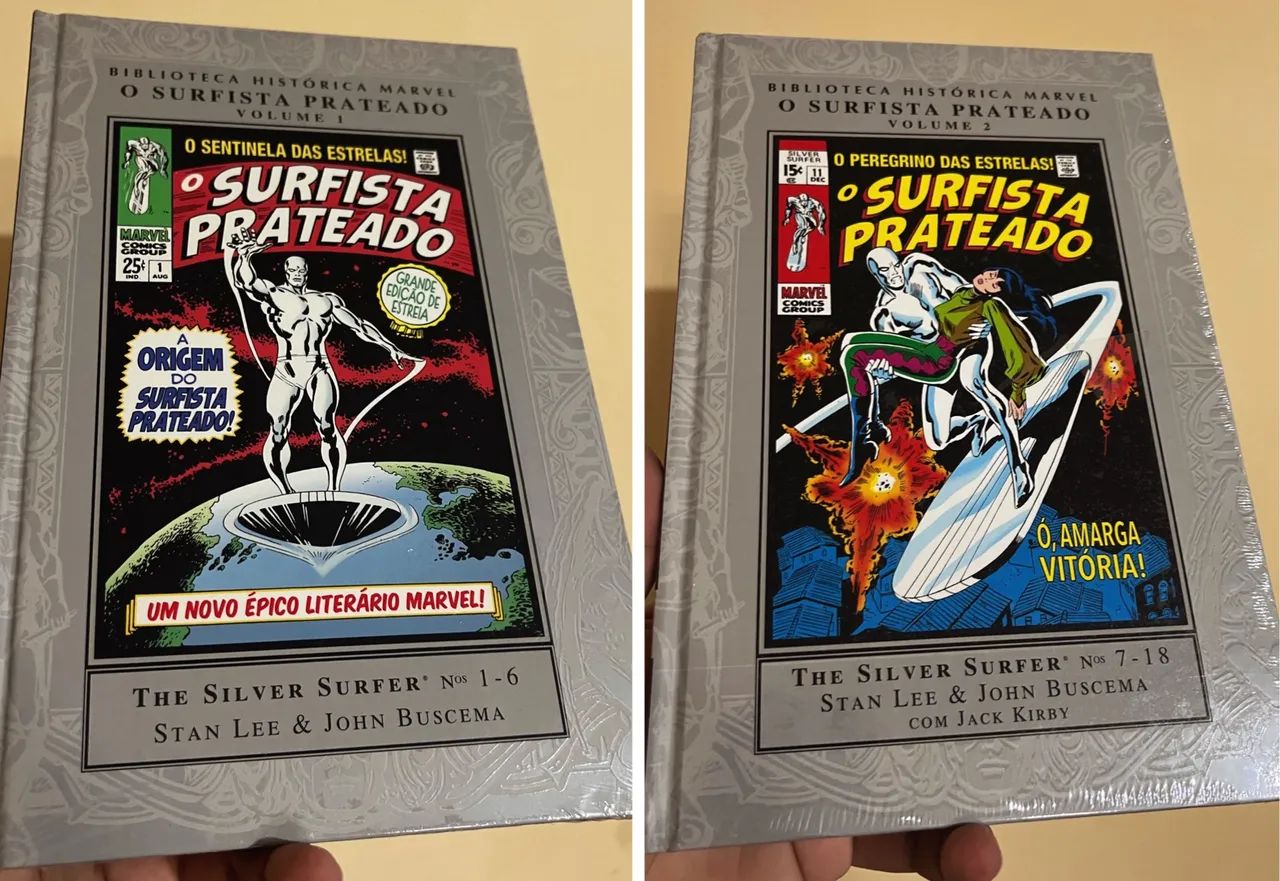 Surfista prateado biblioteca histórica Marvel completa e lacradas, volume 1 e 2 