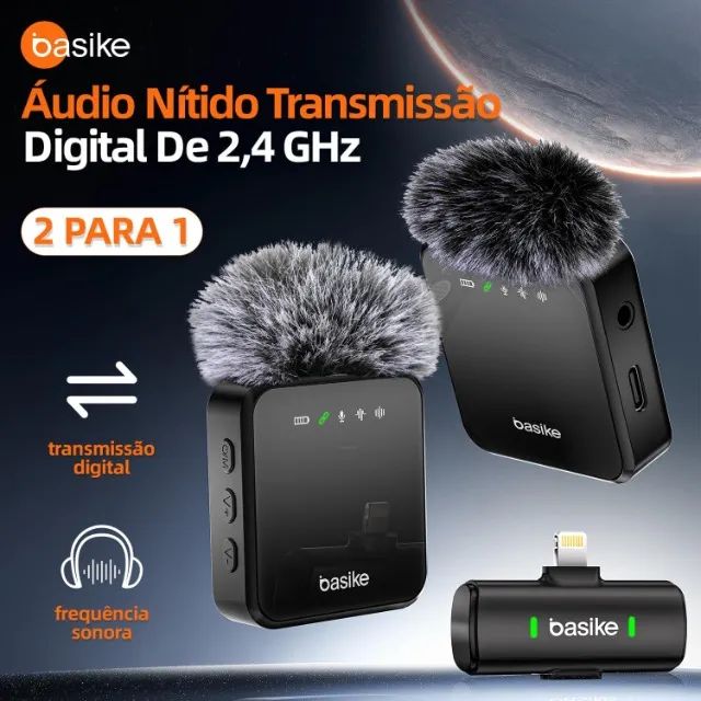 Microfone Lapela, Microfone De Lapela Sem Fio, Microfone Para Celular Com à Prova De Vento - Foto 2