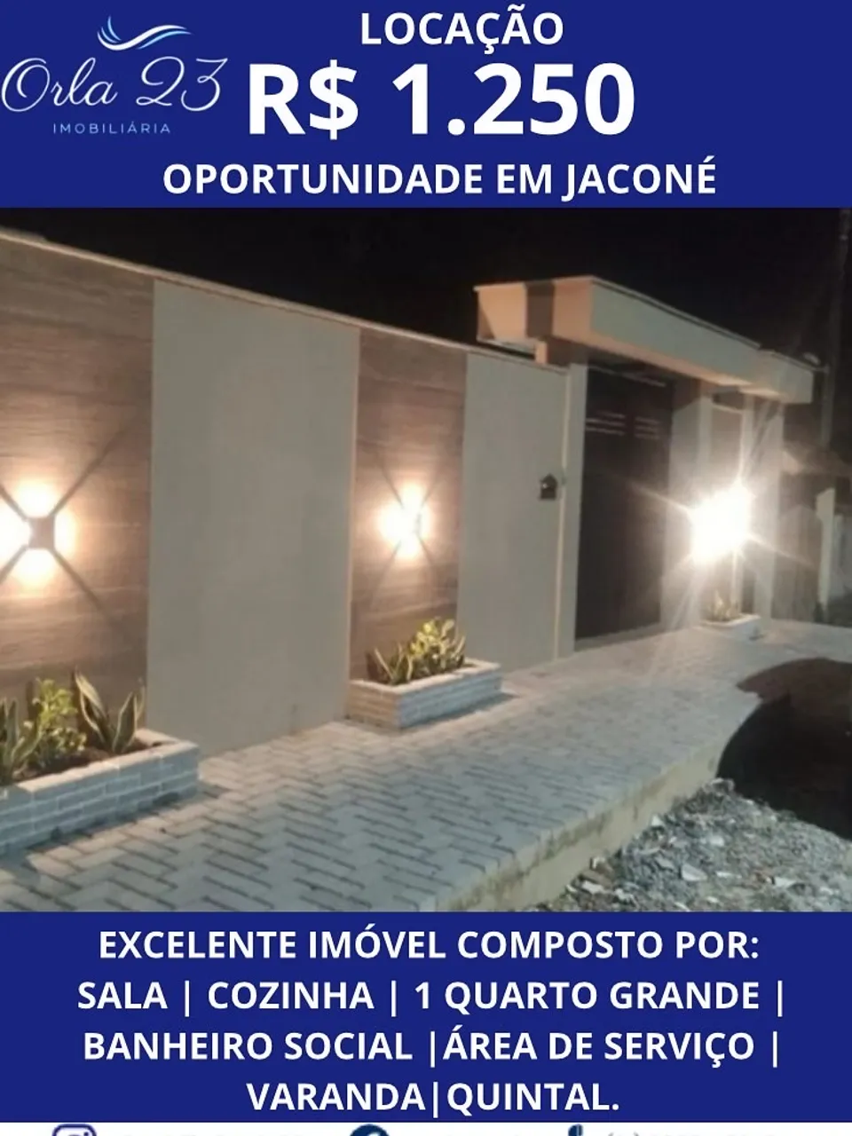 JACONÉ! ORLA 23 IMOBILIÁRIA ALUGA! EXCELENTE CASA PRÓXIMO À PRAIA