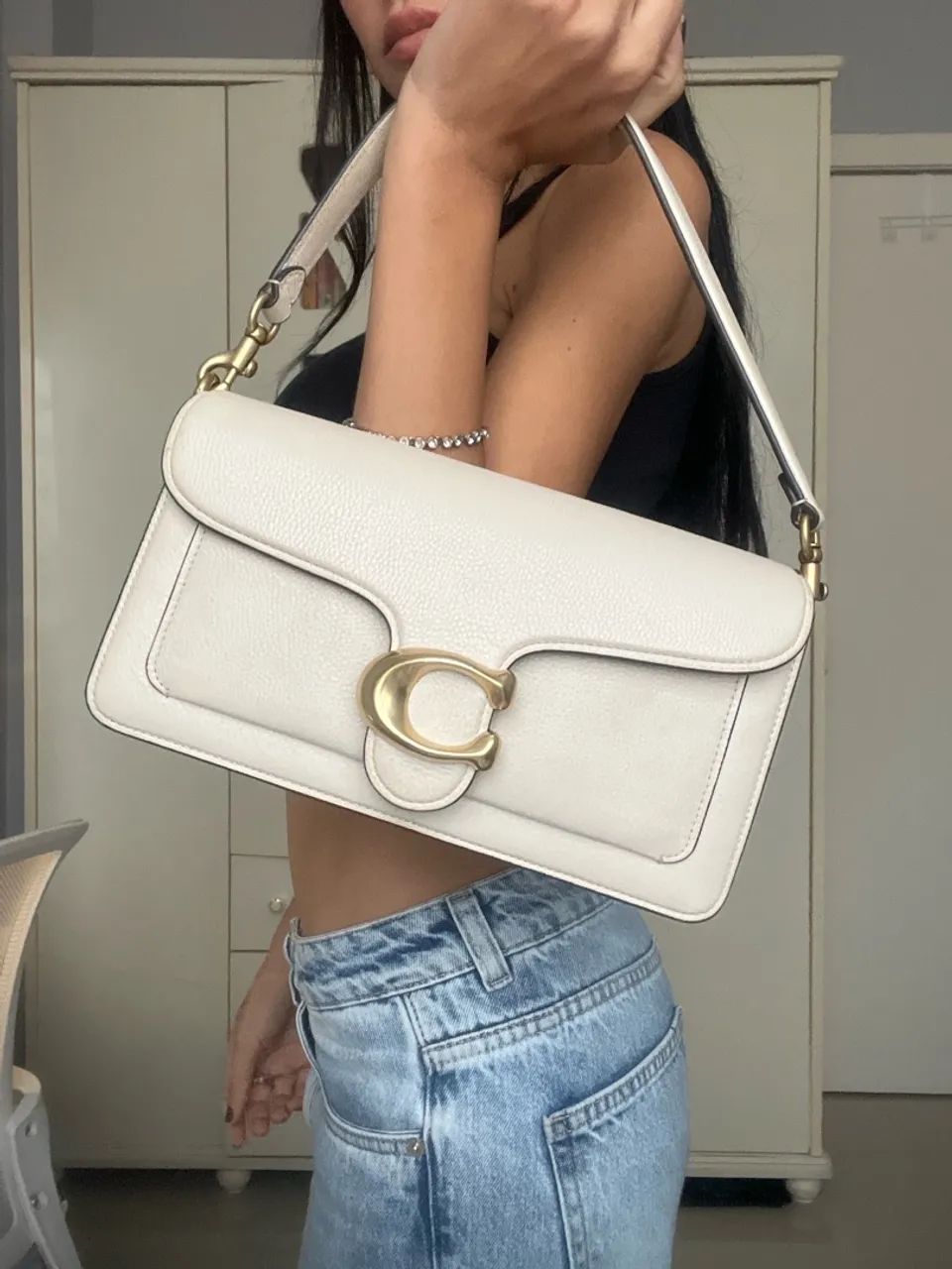 Bolsa Coach Tabby 26 Original - Off White