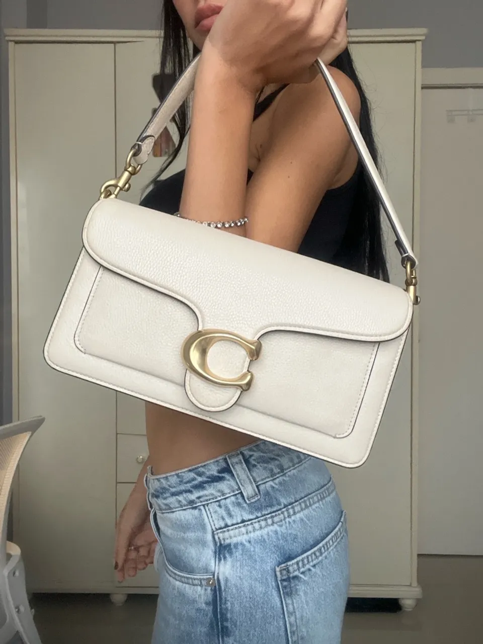Bolsa Coach Tabby 26 Original - Off White
