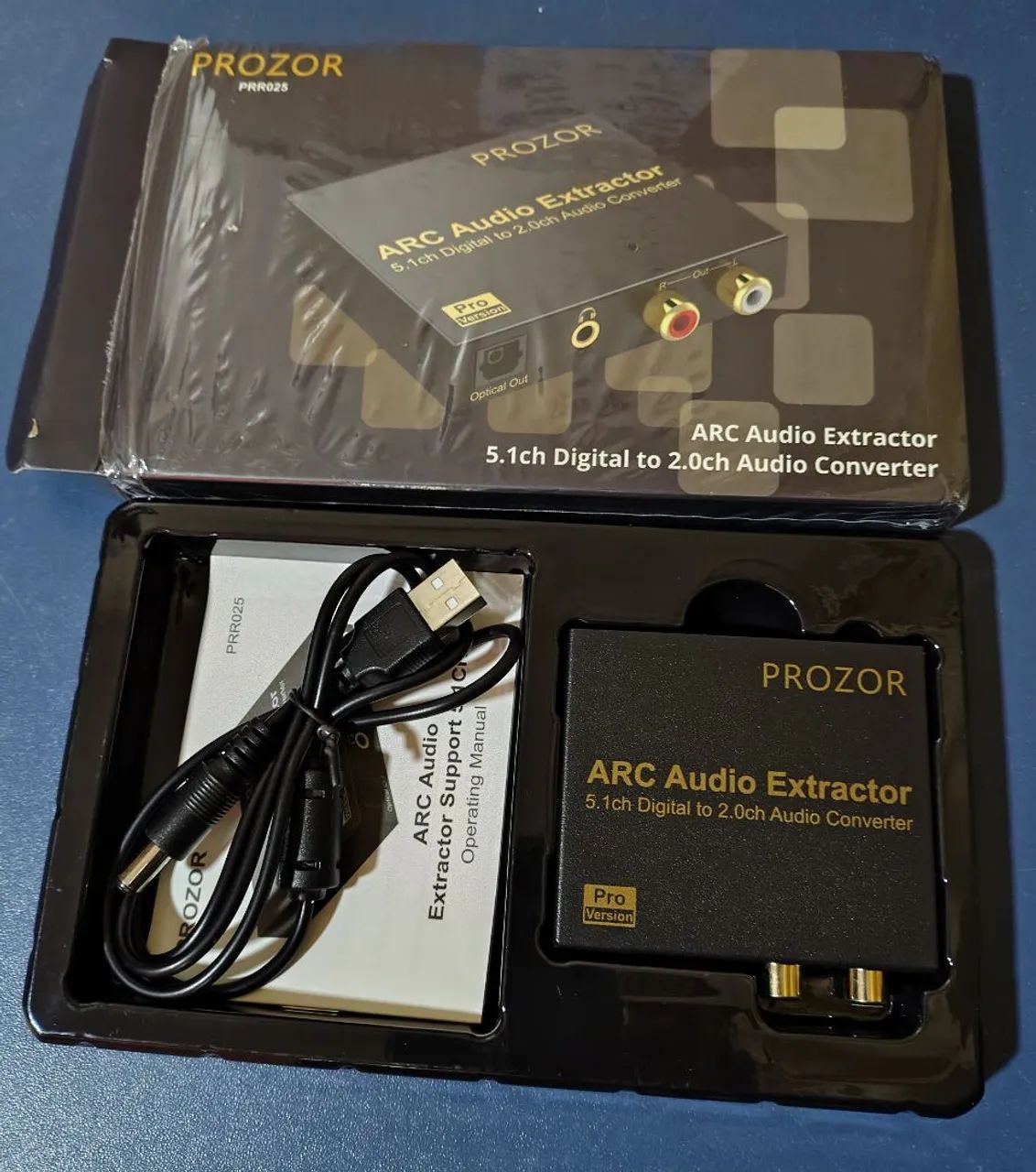 Conversor de Áudio PROZOR HDMI ARC p/ RCA Óptico - 5.1ch p/ 2.0ch - Novo na caixa - Foto 2