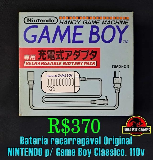 Bateria Portátil Game Boy Clássico Original Nintendo. Funcionando. CIB. Único no Brasil.