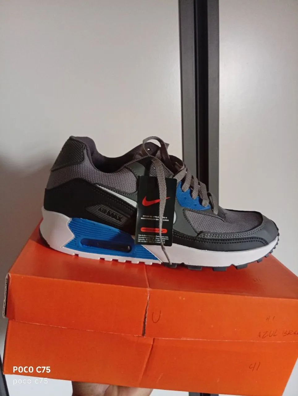 Cinza Azul Air Max 90 Preto Cinza Nike Air Max 90 Azul, Cinza E