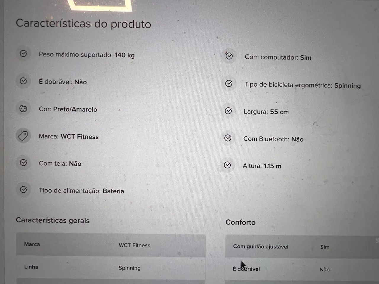 Bike spinning com roda de inércia 13kgs Wct  - Foto 5