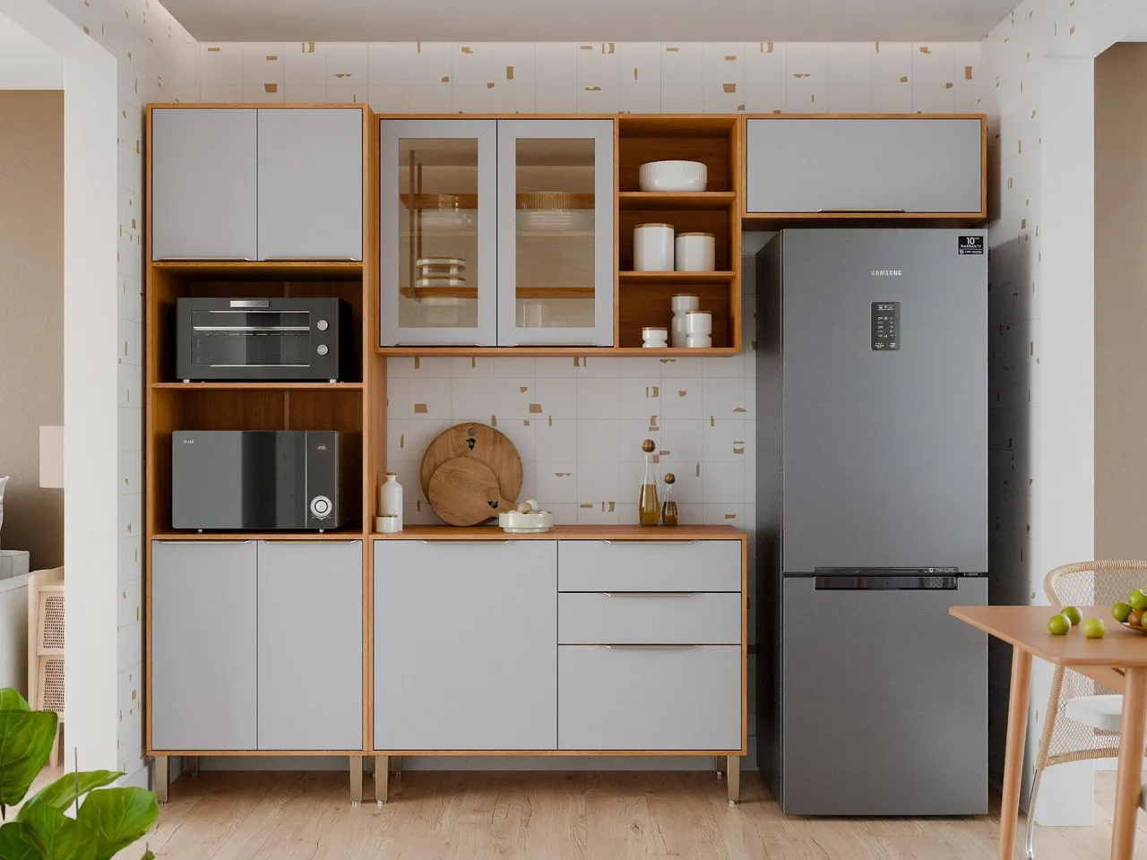 Armário de cozinha 100% MDF  completo novo lacrado 