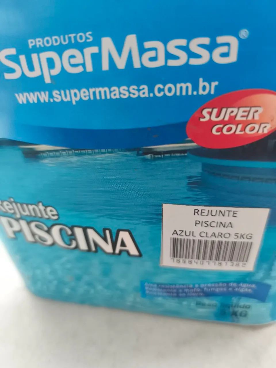 Rejunte para Piscina Azul Claro 5kg - SuperMassa - Foto 2