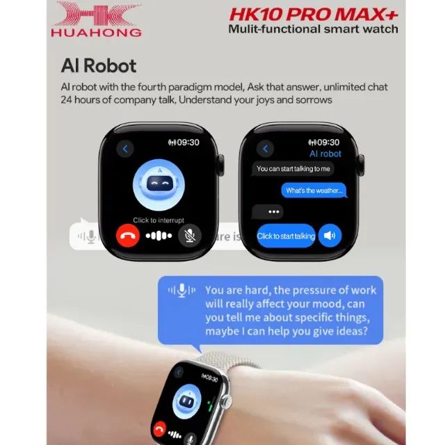 HK10 Pro Max + Plus GEN2 AMOLED smartwatch com 4 pulseiras e suporte de mesa - Foto 2