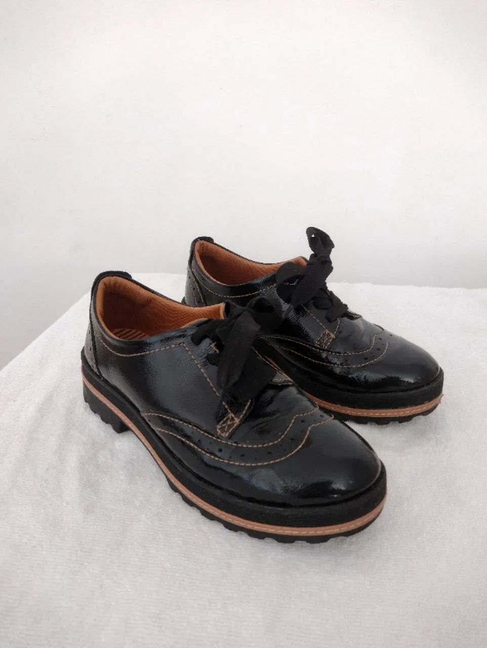 Sapato Oxford Feminino Sapato Dakota Verniz Sapato Oxford Dakota