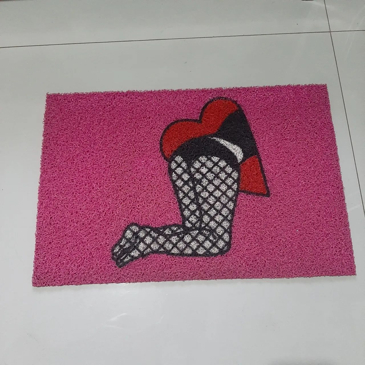 Tapete rosa capacho old school rock star pin up
