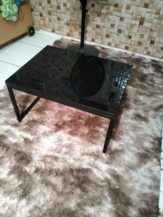 Mesa de centro de vidro preta - Foto 5