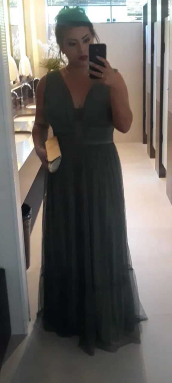 Vestido verde-oliva - Foto 3