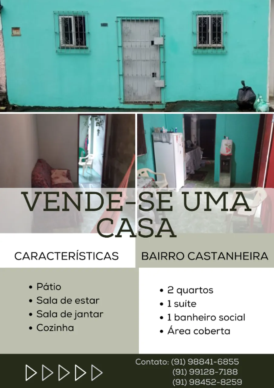Vende-se uma no Castanheira com 2 quartos e uma suíte