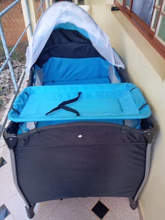 Berço portátil para bebê com mosquiteiro - Foto 2