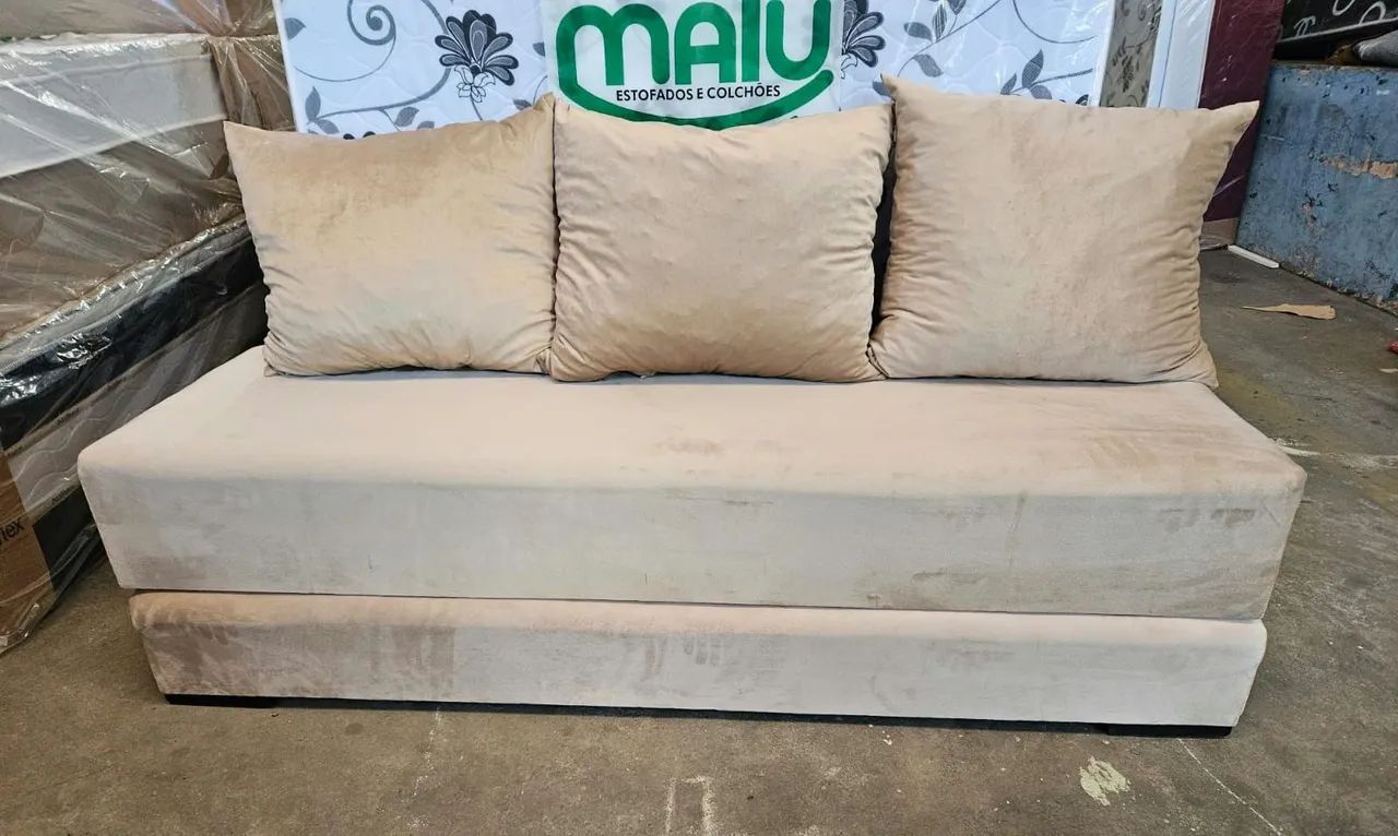 SOFÁ CAMA 3 ALMOFADAS GRANDES 