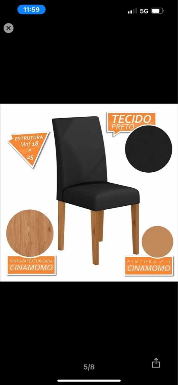 Mesa 4 cadeiras troco por fogão  - Foto 4
