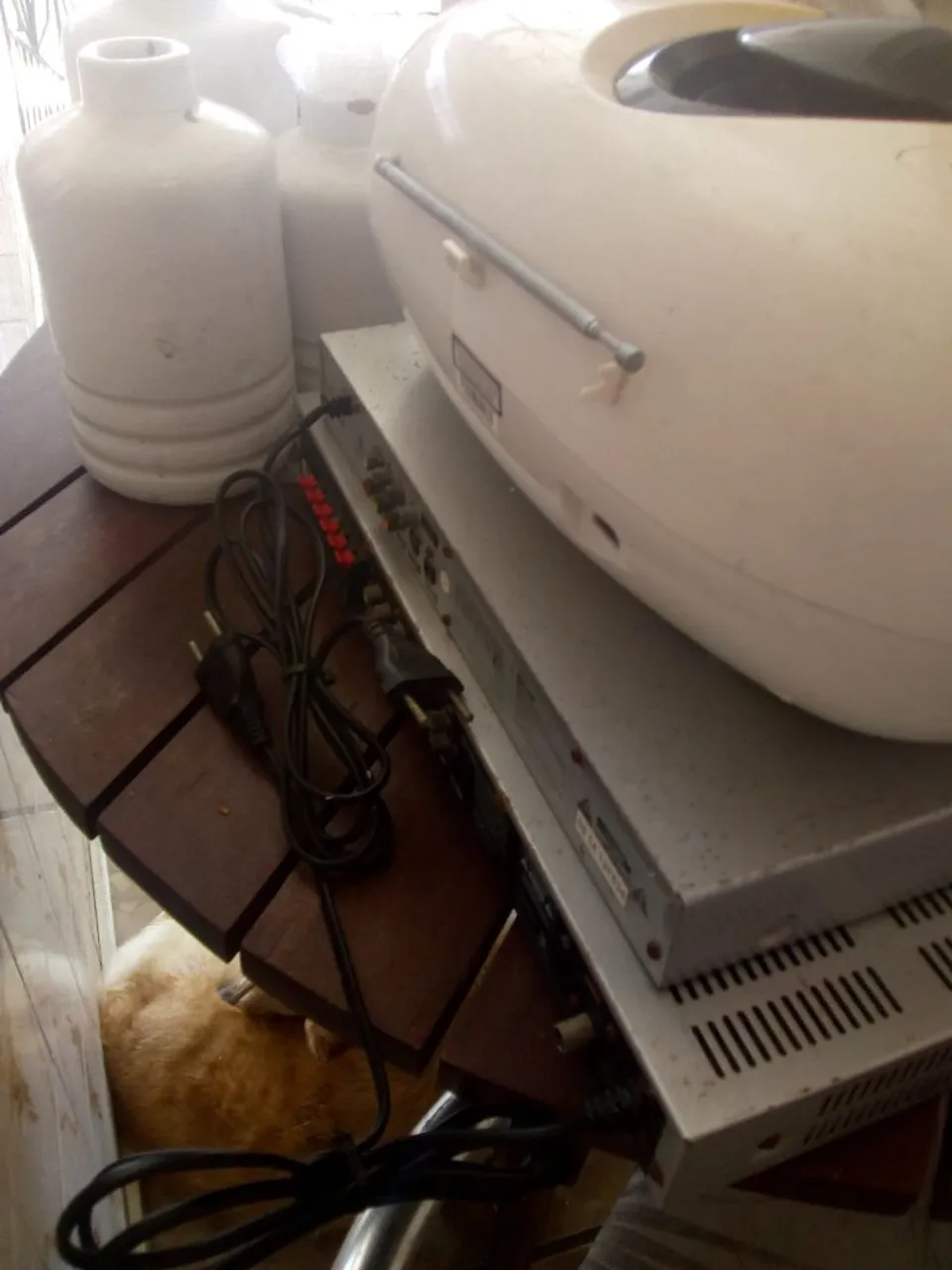 DVD Player com TV.