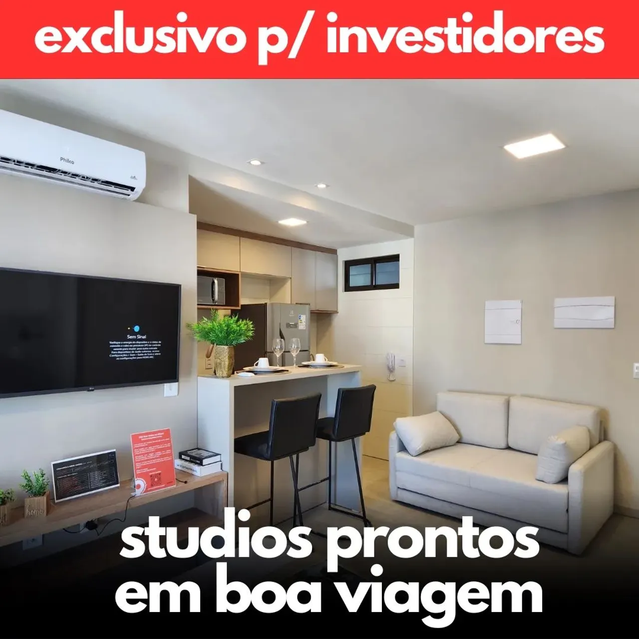 Oportunidade Baixou o preço das Últimas unidades de studios prontos para rentabilizar ou m