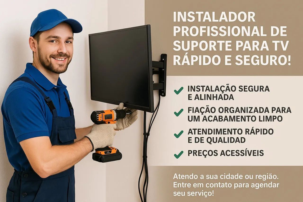 Instalador Profissional de Suporte para TV 