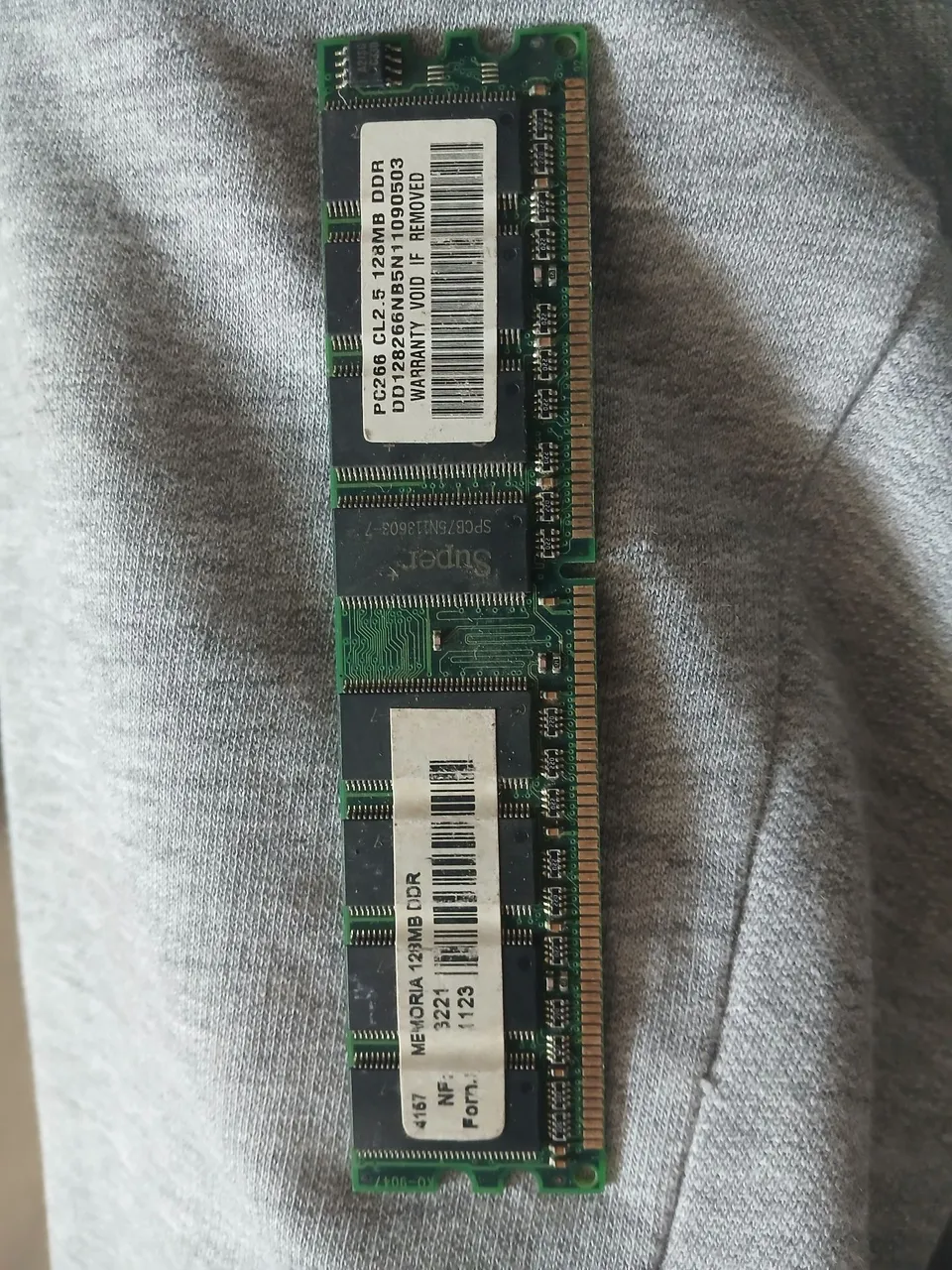 Memória RAM DDR 128MB PC266 Super