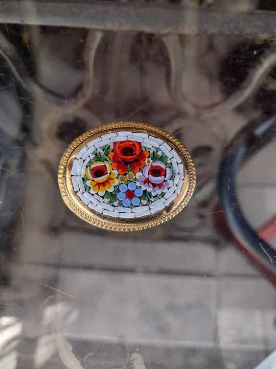 Broche de Mosaico Italiano antigo