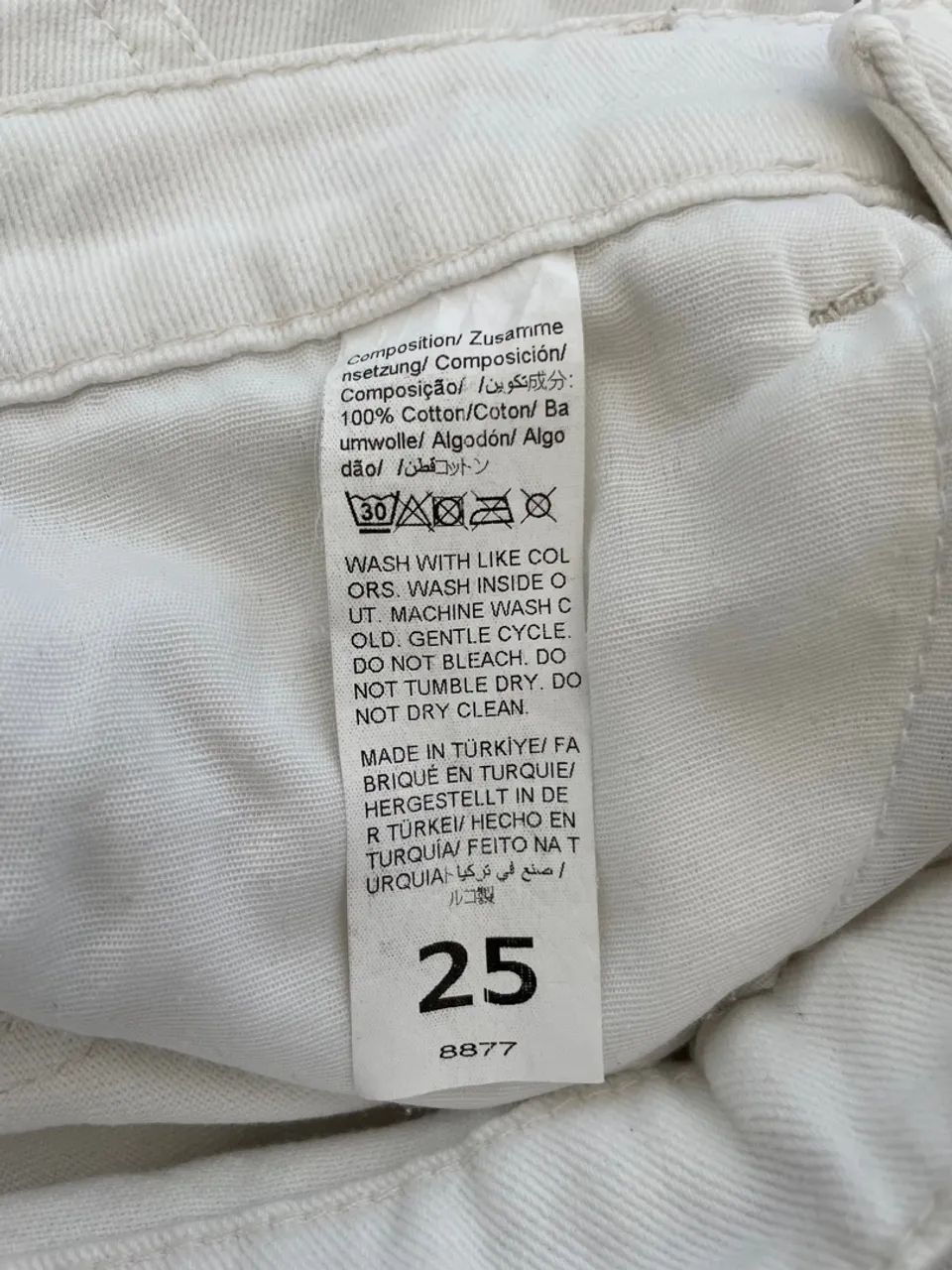 Calça Jeans 34 / 36 feminina wide leg Branca importada  - Foto 4